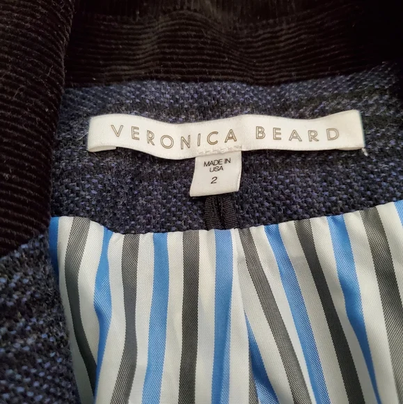 Veronica Beard Gia Peak Plaid Wool Jacket Blazer - Picture 5 of 10